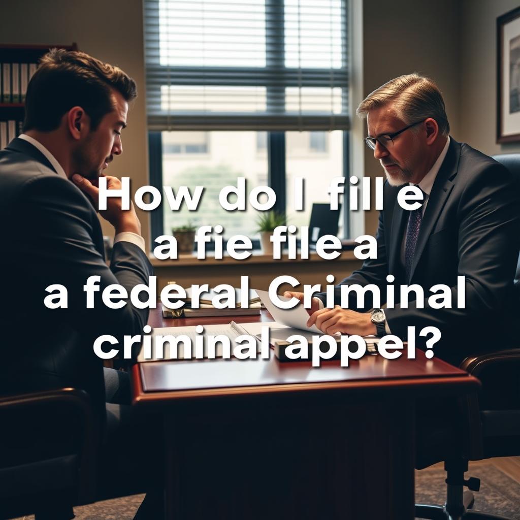 How do I file a federal criminal appeal